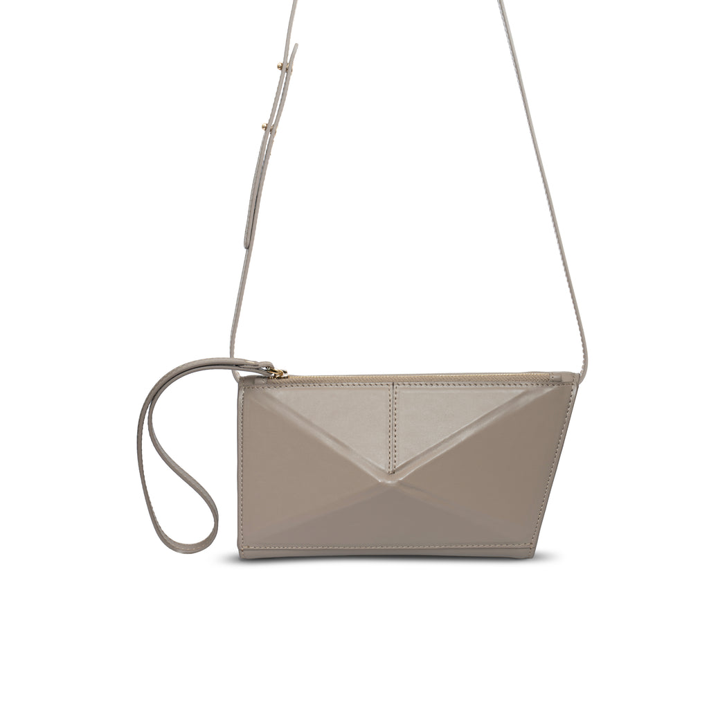 Diamond Leather Bag | Beige